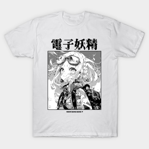 Kawaii Manga Girl Japanese Streetwear T-Shirt by Neon Bang Bang